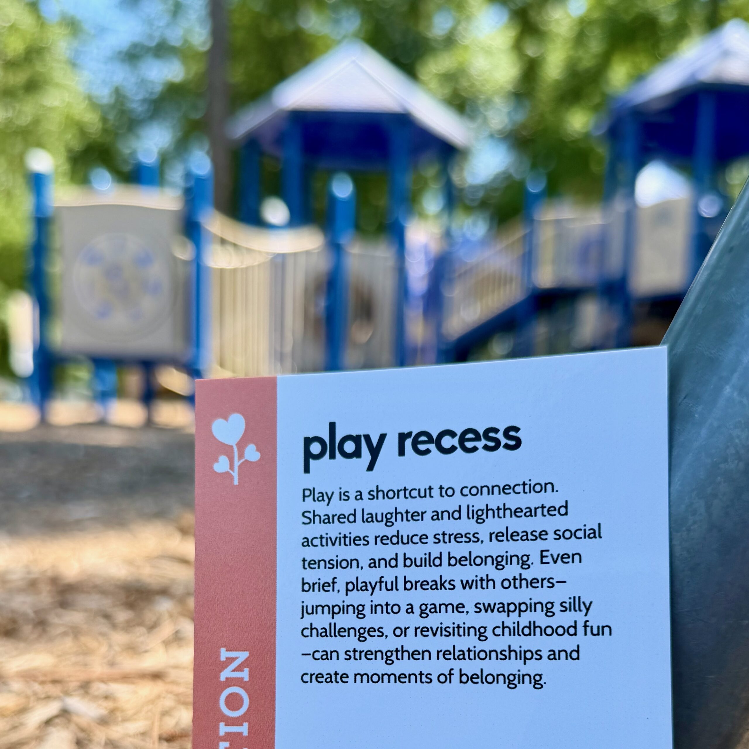 Play Recess Connection card from the Well-Being Experiment Cards®